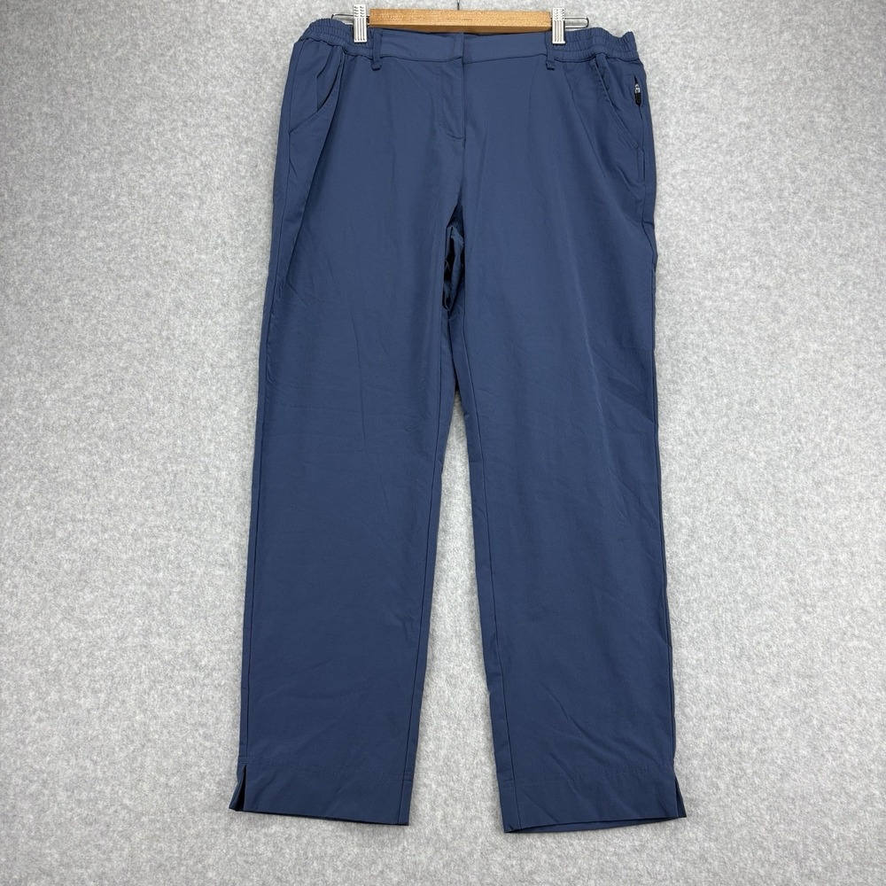 Hiverlay Pants Womens XL Blue Golf Lightweight Stretch Straight Leg Performance